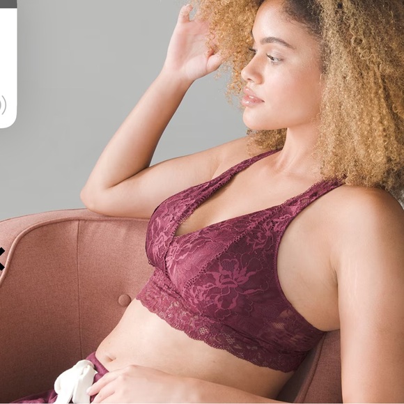 NWT Soma Embraceable Signature Lace Pull On Bralette M Medium Raphael Red #0378 - Picture 8 of 10